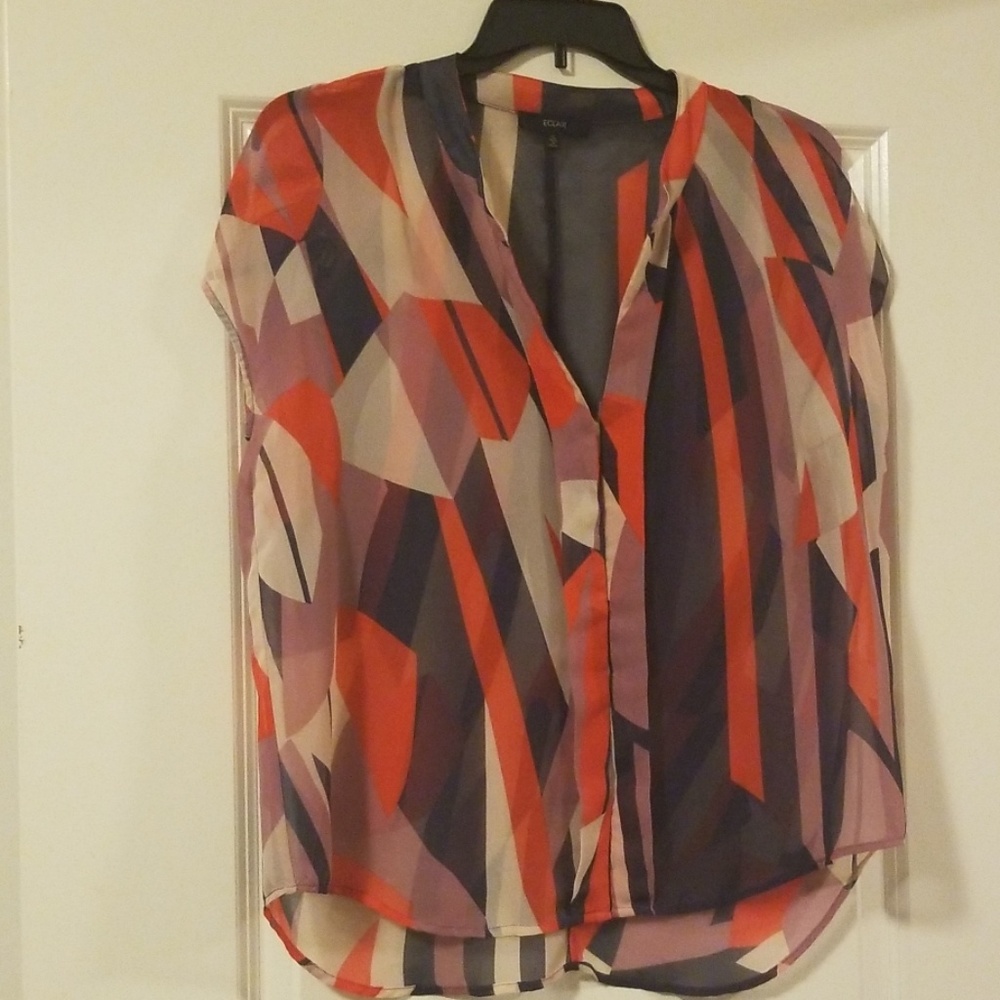 Eclair Multi color sheer blouse